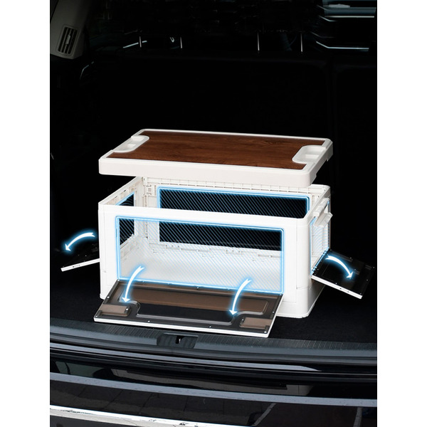 Многофункциональный складной органайзер со столиком Happy Home HH-014 (белый) 60л.