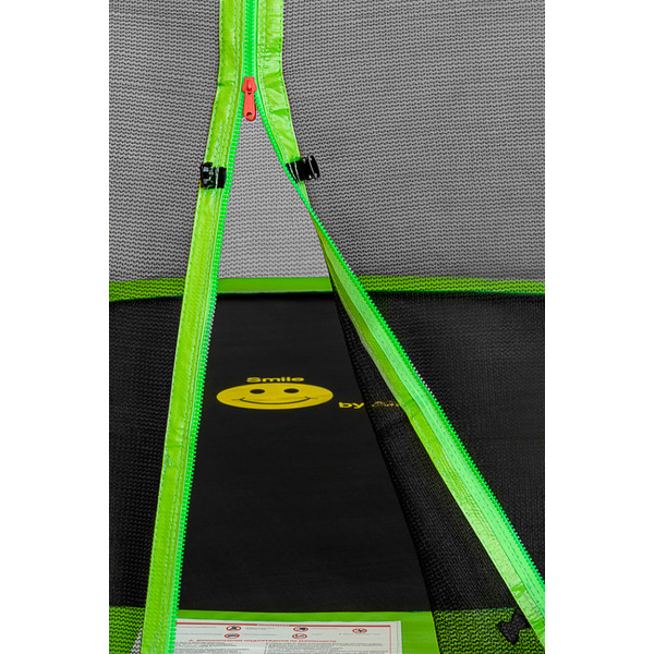 Батут Smile 8 ft STG-252 outside зеленый (с защитной сеткой и лестницей)