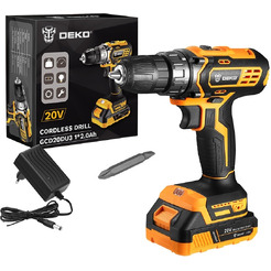 Дрель-шуруповерт Deko GCD20DU3 (063-4144) с 1-м АКБ