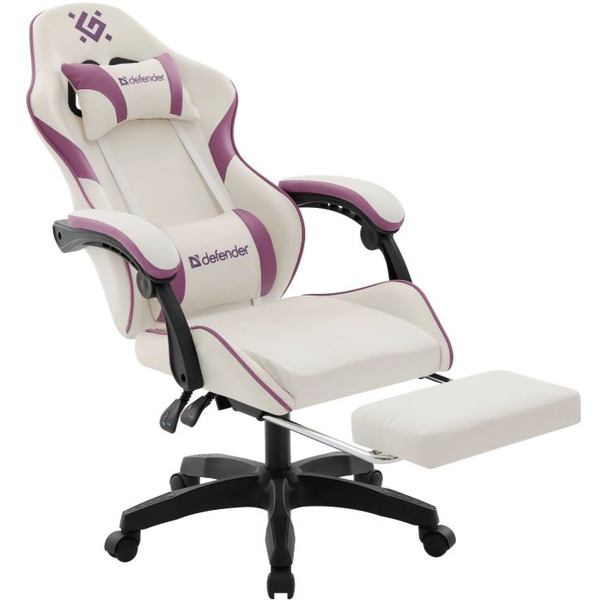 Кресло компьютерное Defender Serenity (белый/фиолетовый)