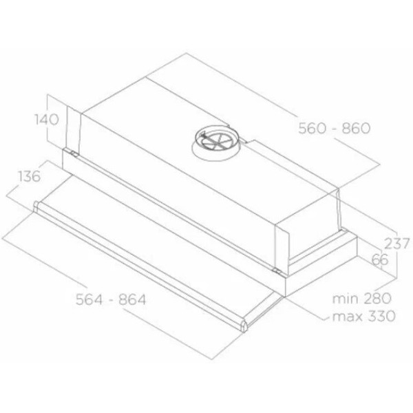 Вытяжка Elica Ciak 2.0 S GR/A/60
