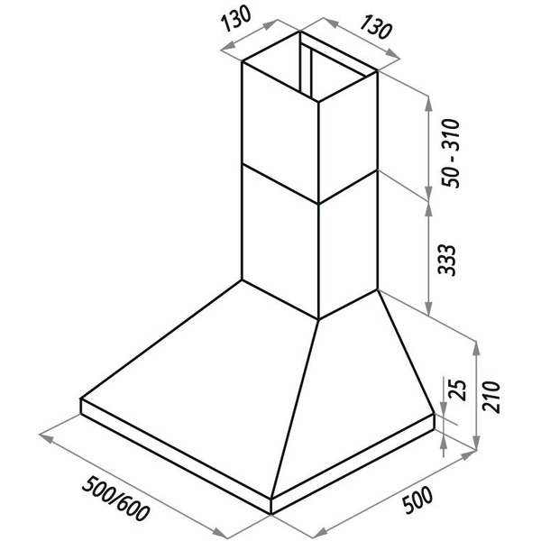 ВЫТЯЖКА MAUNFELD AIRE FAST 60 БЕЛЫЙ
