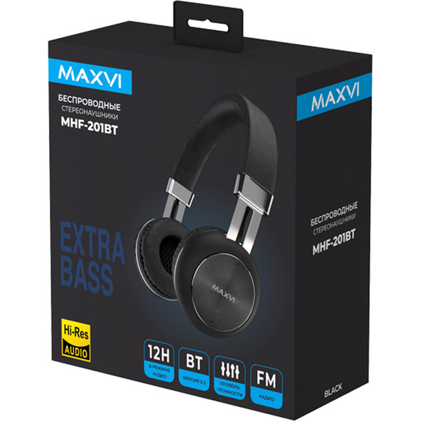 Беспроводные наушники Maxvi MHF-201BT (черные)