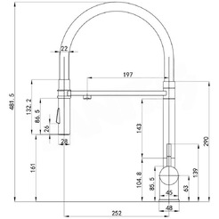 Смеситель для кухонной мойки Roxen 500504NB-B