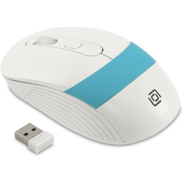 Мышь OKLICK 310MW (белый/синий)