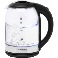 Чайник Starwind SKG2051 черный/серебристый