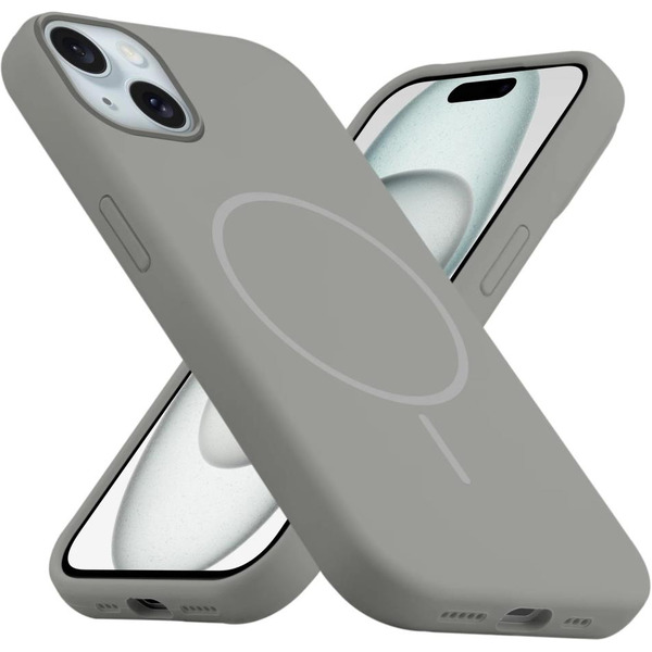 Бампер Bingo Silicone Magnetic для APPLE iPhone 15 Серый