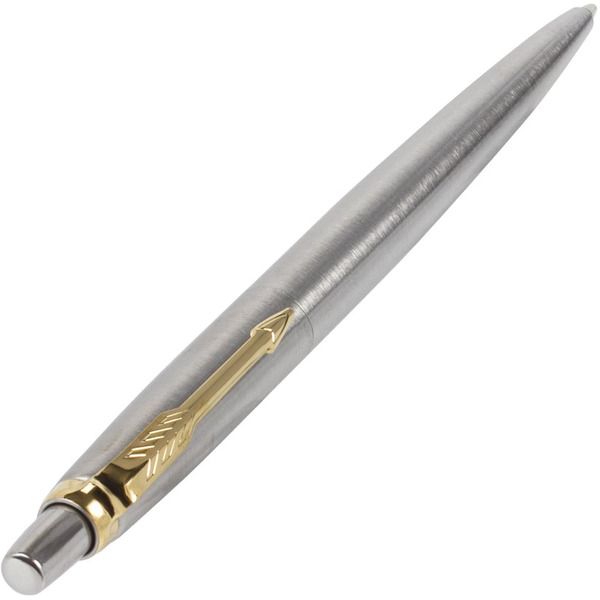 Ручка шариковая PARKER Jotter Core Stainless Steel GT (корпус серебро/позолота, синяя) 1953182