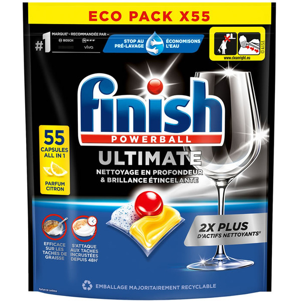 Капсулы для ПММ FINISH Powerball Ultimate All in 1 Лимон 55 шт