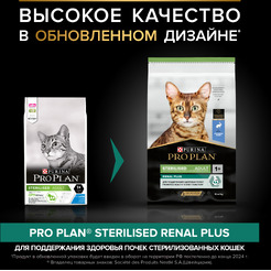 Сухой корм для кошек Pro Plan Sterilised с кроликом (400г)
