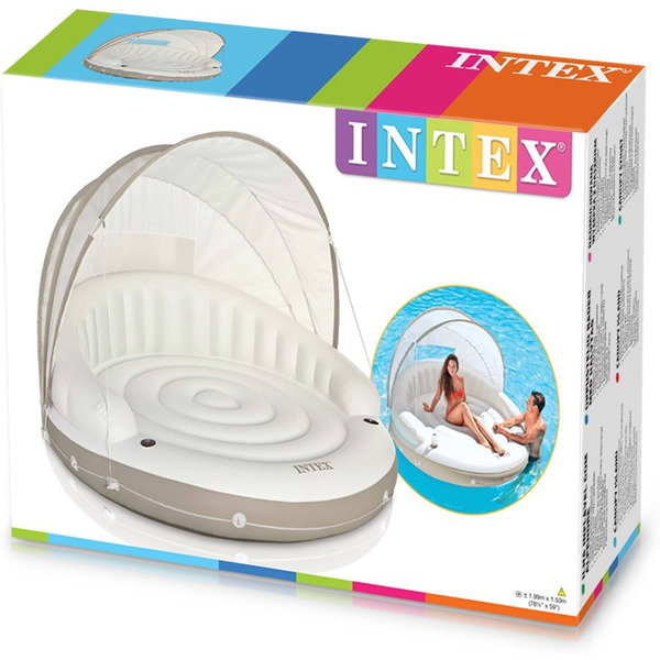 Надувной круг-шезлонг со сьемным навесом INTEX Canopy Island 58292EU