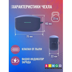 Чехол Bingo Silicone для SONY WF-1000XM4 (темно-синий)