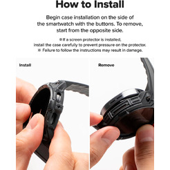 Ремешок с чехлом RINGKE Rugged Gear для Galaxy Watch 8 44mm ALL BLACK