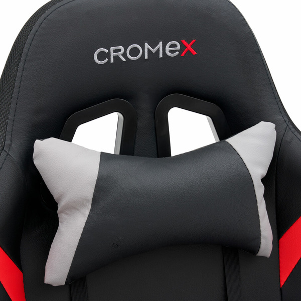 Кресло компьютерное CROMEX Quantum GM-155 (532955) черный/серый/красный