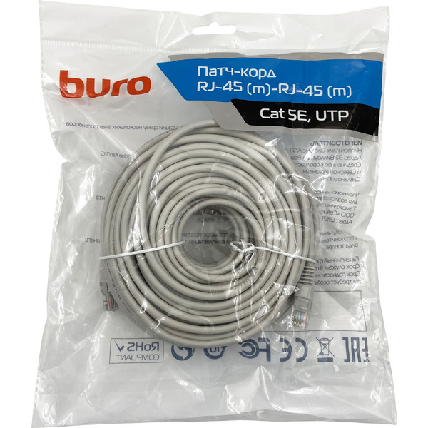 Патч-корд Buro UTP-5E-30M-G