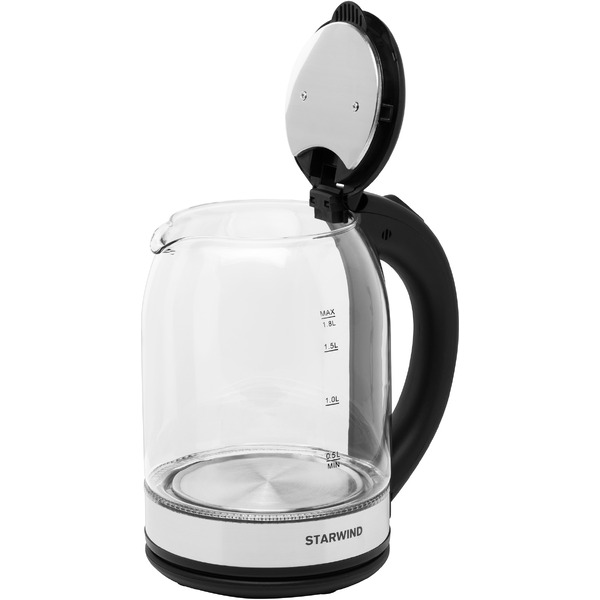 Чайник Starwind SKG2051 черный/серебристый