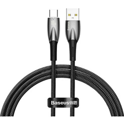 Кабель Baseus Glimmer Series Fast Charging Data Cable USB Type-A - Type-C 100W CADH000501 (2 м, черный)