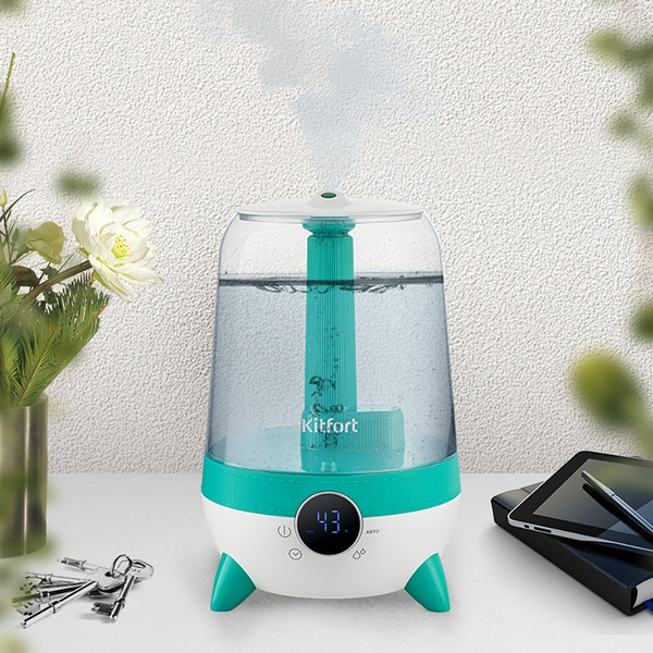 Увлажнитель воздуха KT-2829-3 (белый/бирюзовый)