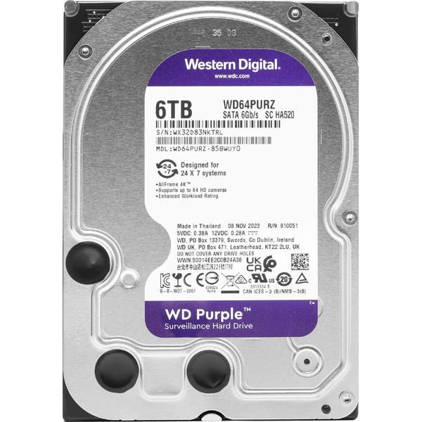 Жесткий диск WD Purple 6TB WD64PURZ