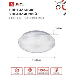 Светильник светодиодный IN HOME COMFORT DIAMOND-RGB (4690612058887)