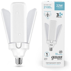 Лампочка Gauss Basic Клевер-3 22W 2100lm 4000K E27 11732222
