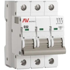 Выключатель автоматический EKF Averes AV-6 3P 32A (D) 6kA