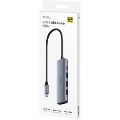 Разветвитель USB-C Cudy UH405