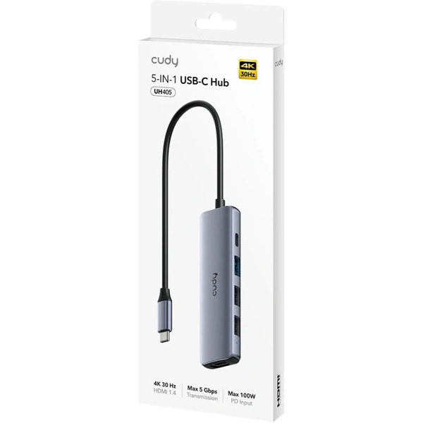 Разветвитель USB-C Cudy UH405