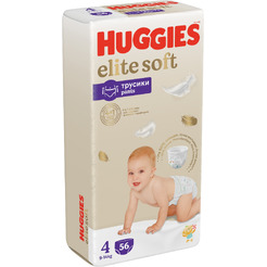Детские одноразовые трусики-подгузники HUGGIES Elite Soft Giga 4 (9-14кг) 56 шт