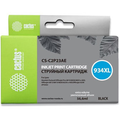 Картридж струйный Cactus CS-C2P23AE №934XL (черный)