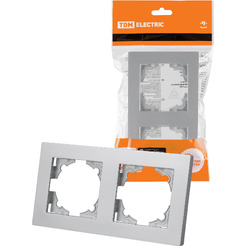 Рамка для выключателей и розеток TDM Electric Сенеж SQ1816-0255 (металлик)