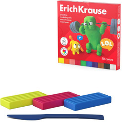 Пластилин Erich Krause Jolly Friends 61346 (10 цв)