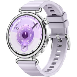 Смарт-часы HUAWEI Watch GT 6 41mm (KSU-B19) серебристый, с фиолетовым ремешком из фторэластомера
