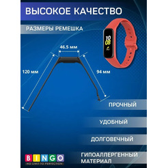 Ремешок Bingo Silicone для SAMSUNG Galaxy Fit2 (красный)