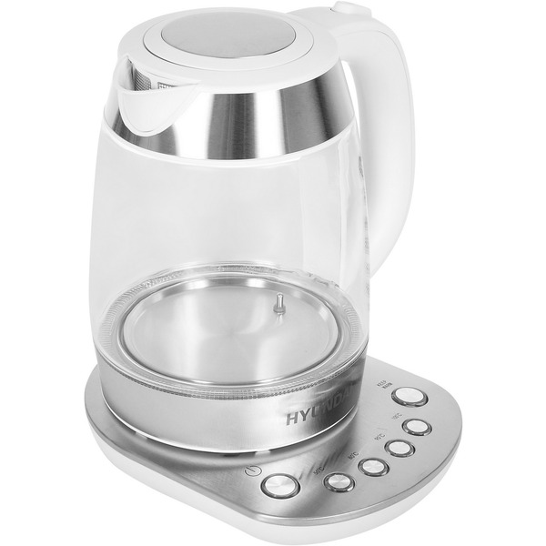 Электрочайник Hyundai HYK-G4033 (белый/серебристый)