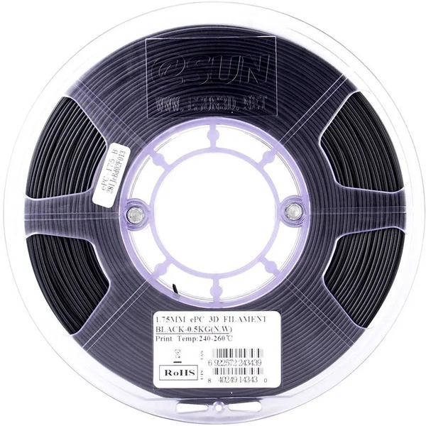 Пластиковая нить ESUN PС 1,75 мм (чёрный)
