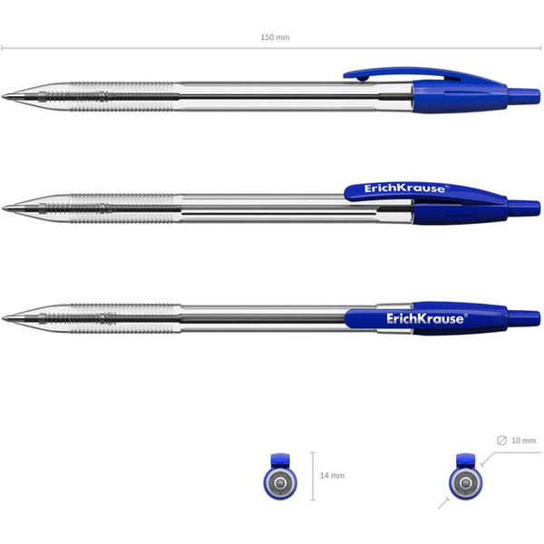 Набор шариковых автоматических ручек Erich Krause Matic Classic R-301 46750 (4 шт)