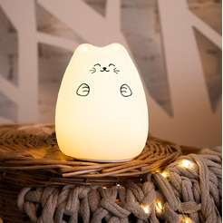 Силиконовый ночник Neon-night Котик 503-001