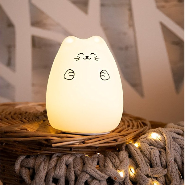 Силиконовый ночник Neon-night Котик 503-001