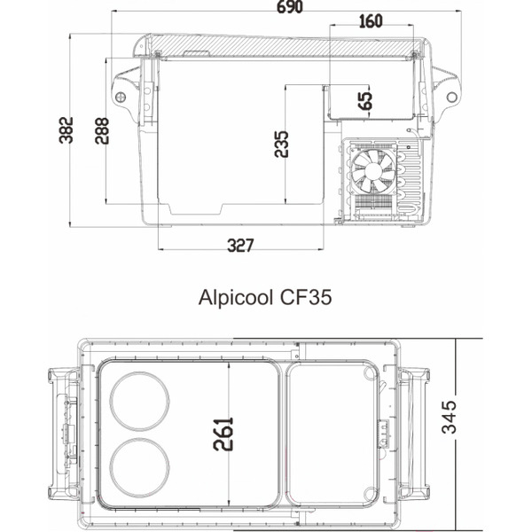 Автохолодильник Alpicool CF35