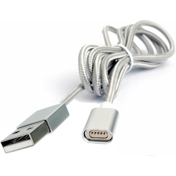 Кабель магнитный USB 2.0 Cablexpert CC-USB2-AMMg-1M (для адаптеров TypeC - microBM 5P - iPhone lightning) 1 м