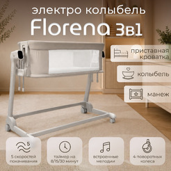 Кроватка детская трансформер BubaGo Florena BG 216-2 (бежевый)