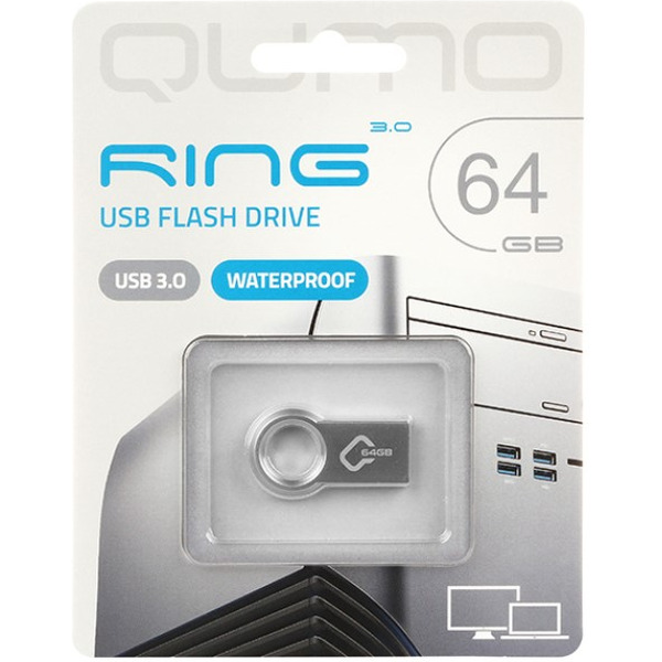 Флеш-накопитель Qumo QM64GUD3-Ring