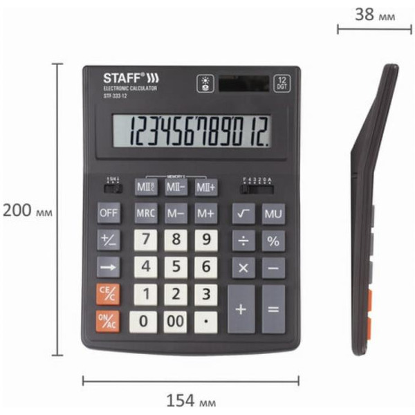 Калькулятор Staff Plus STF-333-12 (250415)