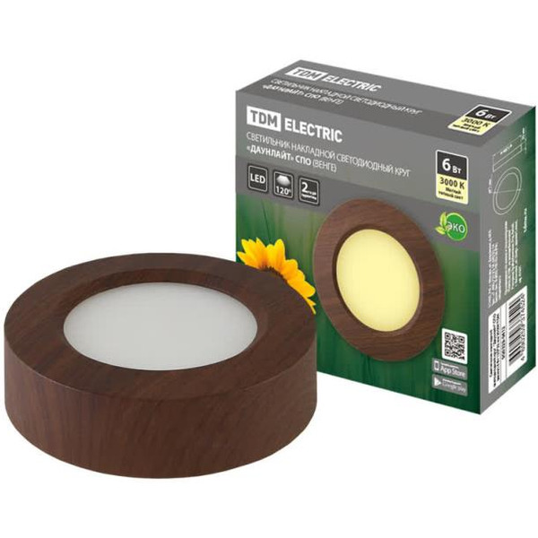Светильник TDM "Даунлайт" СПО (венге) 6 Вт 120*32 мм 3000К SQ0329-0412