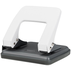 Дырокол Deli Start 0102 20 листов (белый/серый)