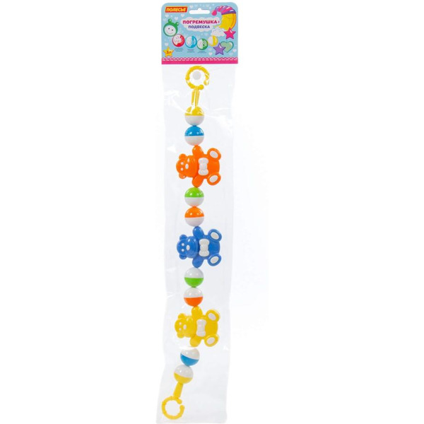 Погремушка-подвеска Полесье Смешные обезьянки 24484