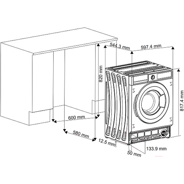 Стирально-сушильная машина Korting KWDI 12V75