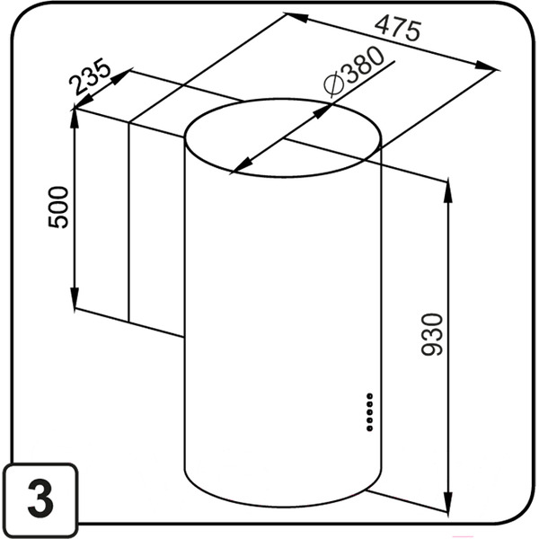 Вытяжка MAUNFELD Lee Side (C) 39 (черный)