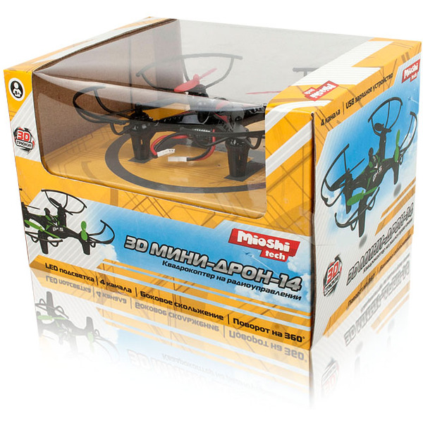 Квадрокоптер MIOSHI TECH 3D Мини-дрон-14 (MTE1209-023)